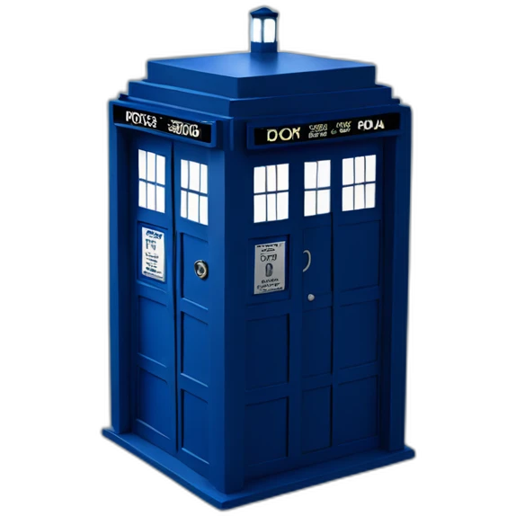 doctor who tardis fliying emoji