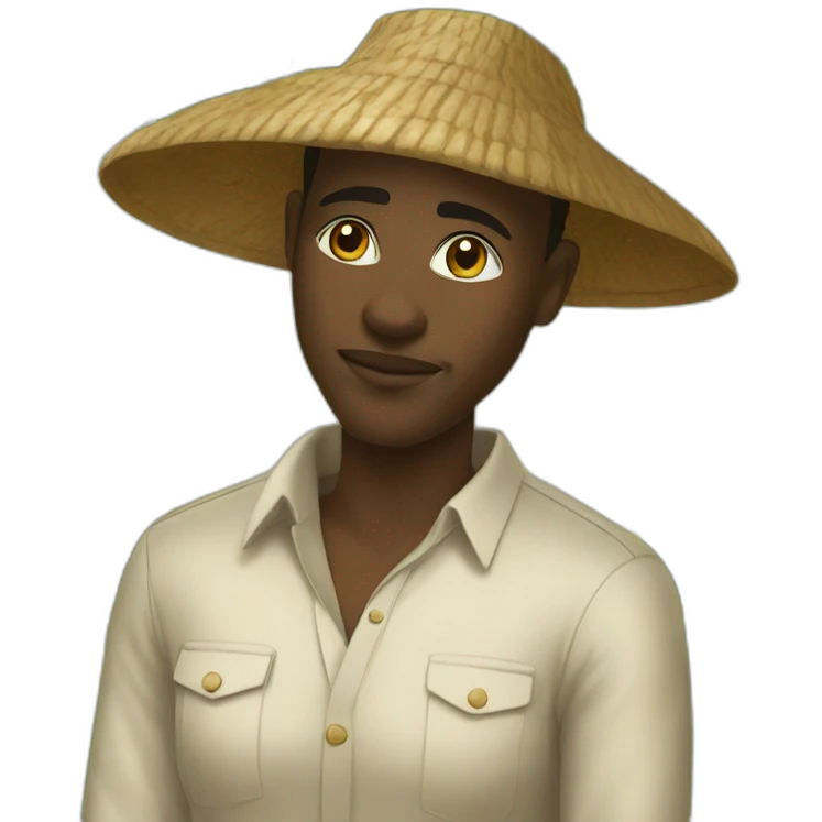 Africain dans les champs emoji