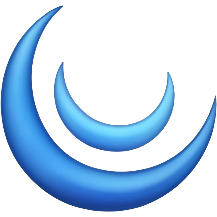 Blue crescent moon emoji