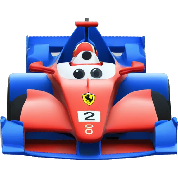 Blue ferrari f1 car emoji