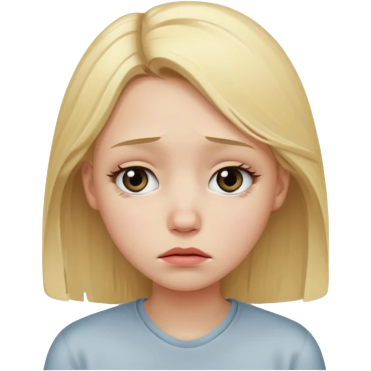 sad girl emoji