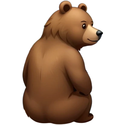bear staring at mountains and river emoji