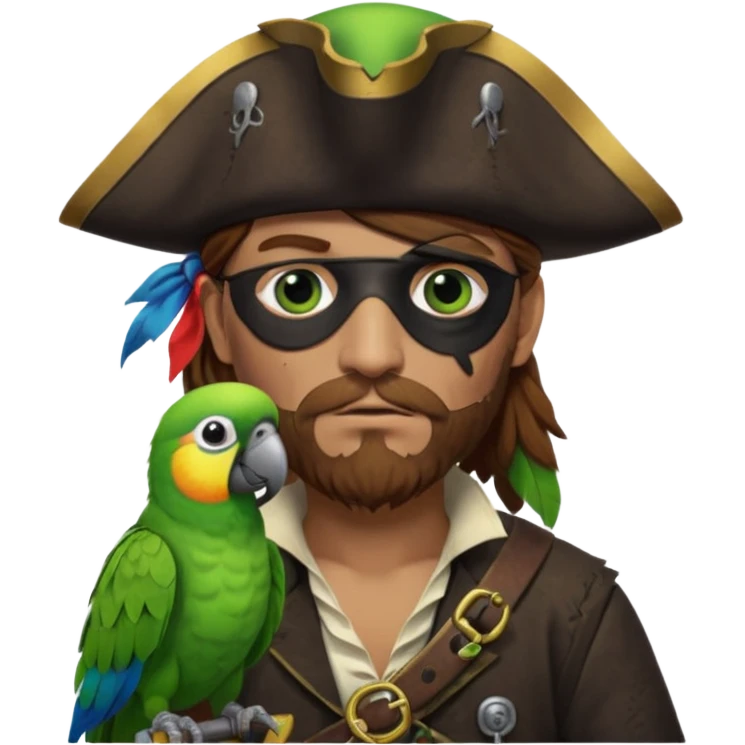 pirate and parrot emoji
