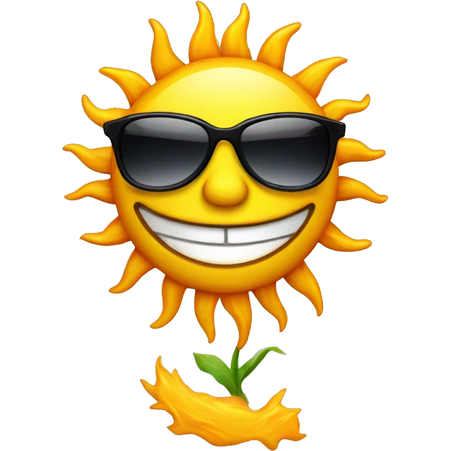 Sun with sunglasses emoji