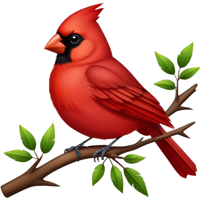 Cardinal bird emoji