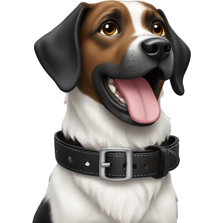 black dog collar emoji