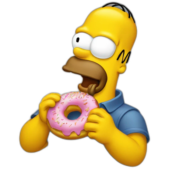 Homer eating donut emoji