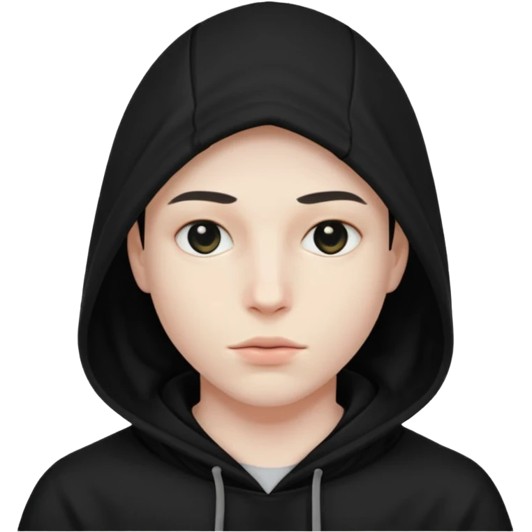 Black hood full face emoji