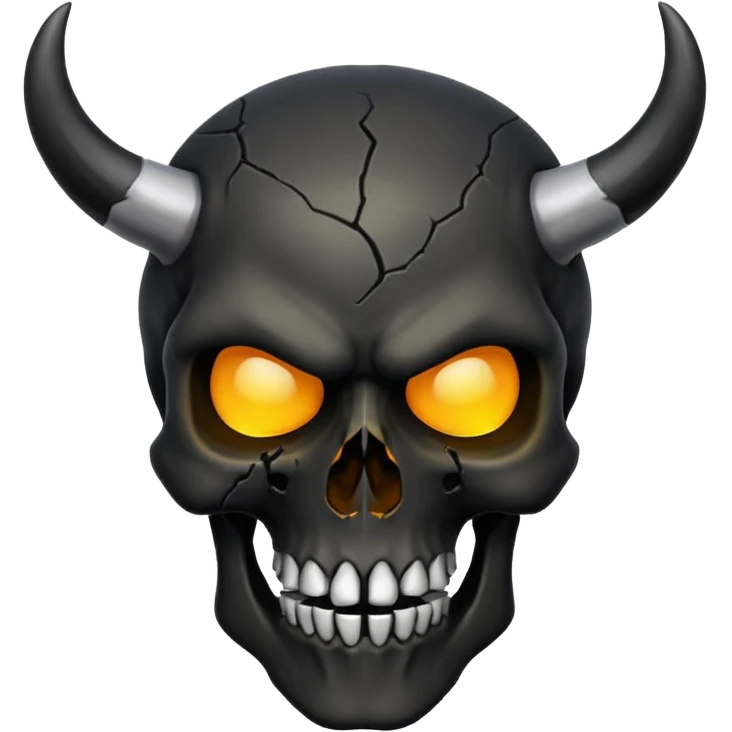 Naughty evil skull emoji