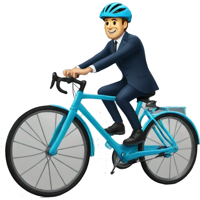 Macron sur vélo emoji