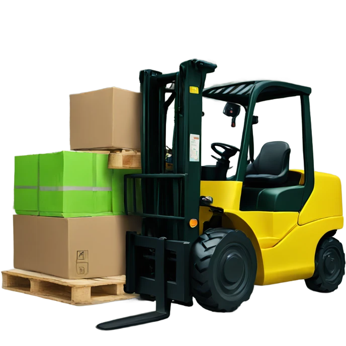 Yellow green forklift emoji
