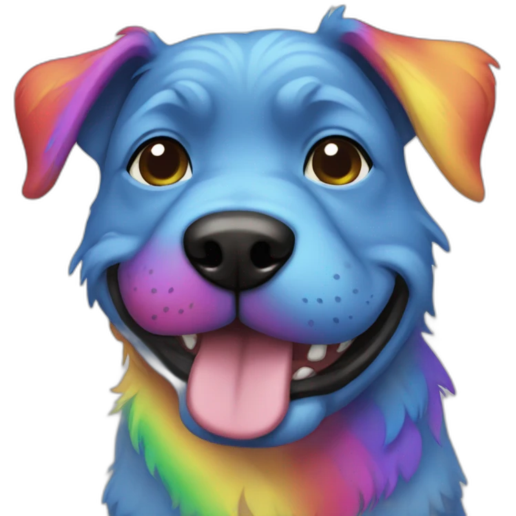 Rainbow dog emoji