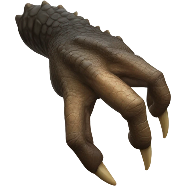 Claw hand of a gator emoji