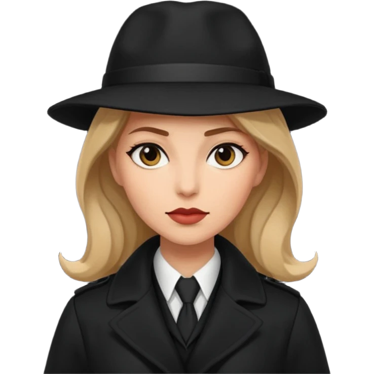detective woman in long coat emoji