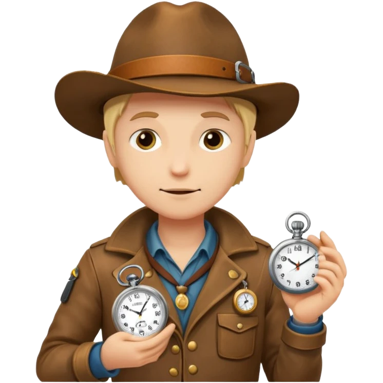 Explorer with pocket watch emoji