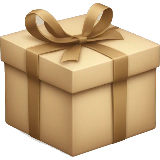 beige gift box emoji