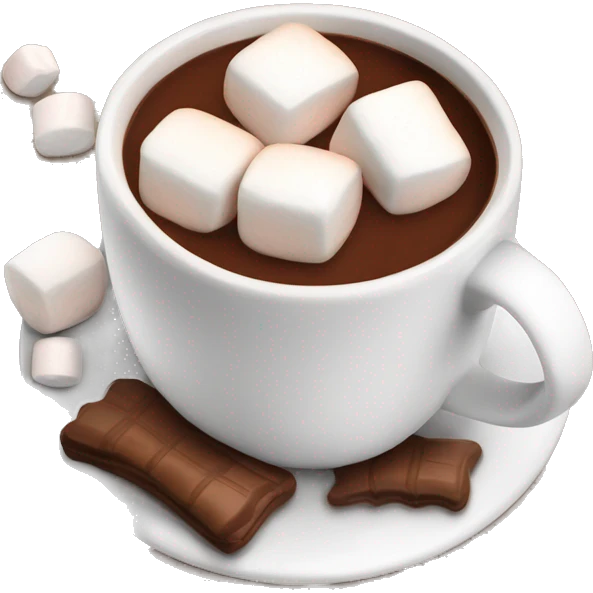Hot chocolate with marshmallows  emoji