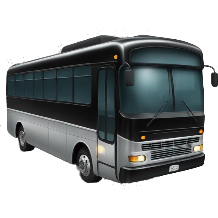 Very shiny black bus sad real  emoji