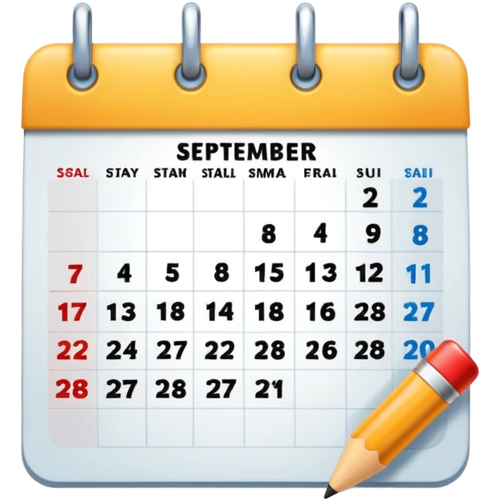 Calendar september emoji