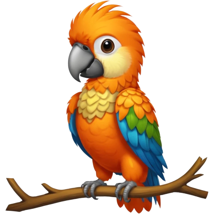 orange furry parrot emoji