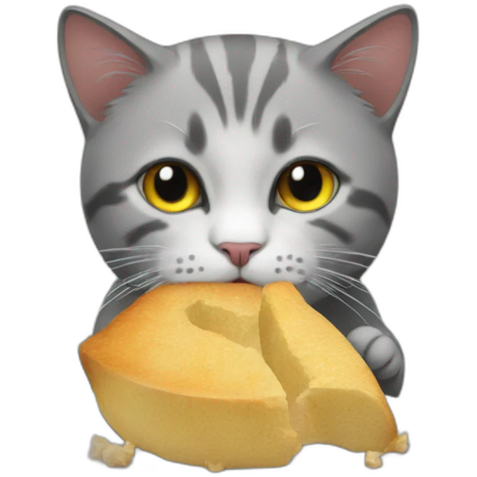 a cat eating a cat emoji