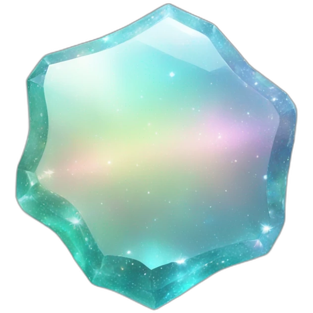 Sparkly glossy Pastel whitish iridescent glass nebula glass crystal emoji