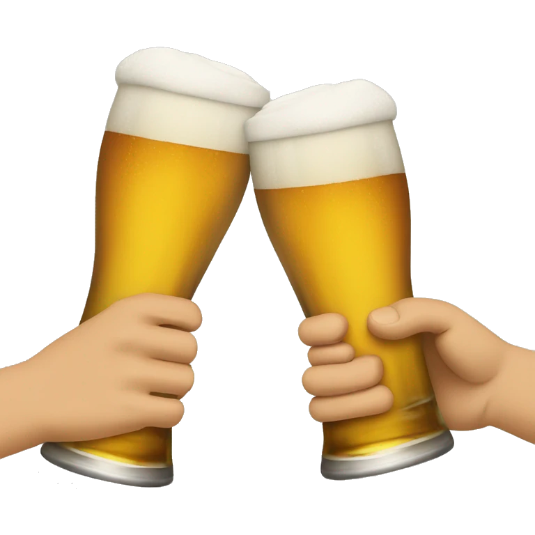 people clinking glasses of beer emoji