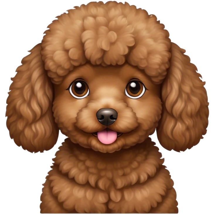 Small brown poodle emoji
