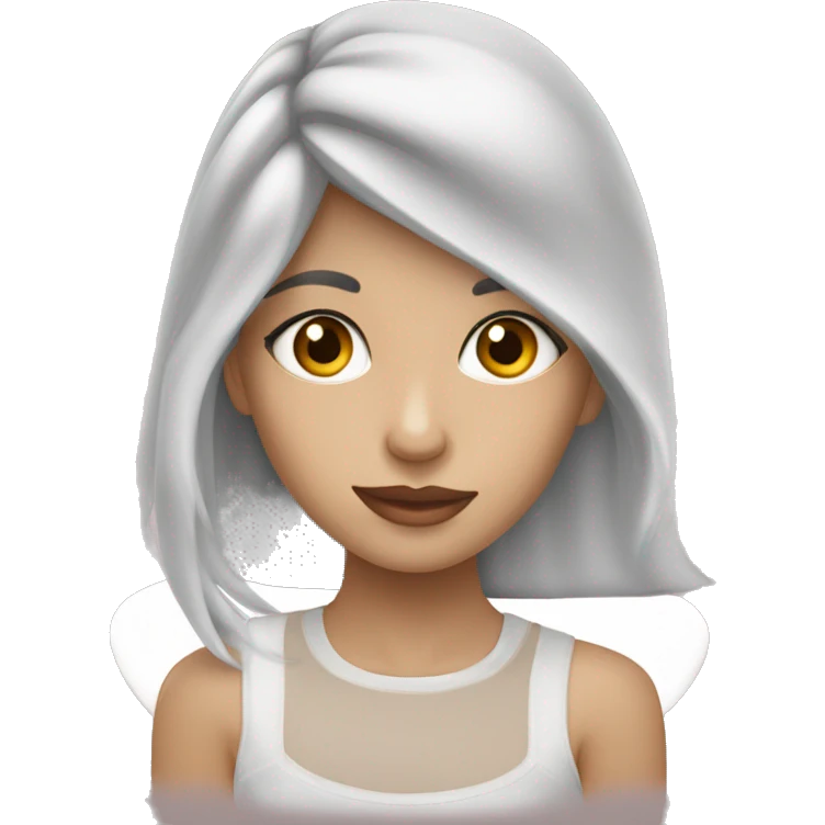 Pelirroja blanca ojos cafés niña de 14 años emoji