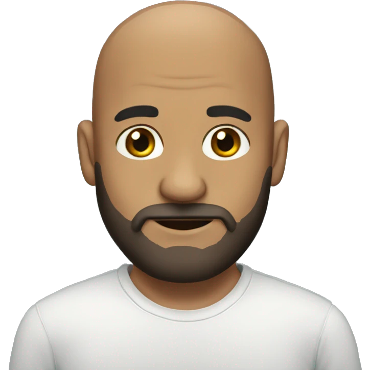 Bald and beard  emoji