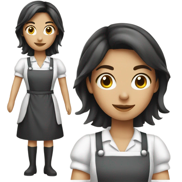 Maid brunette  emoji