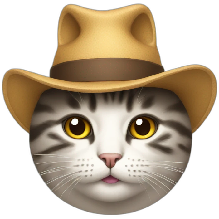 a cat with a hat emoji