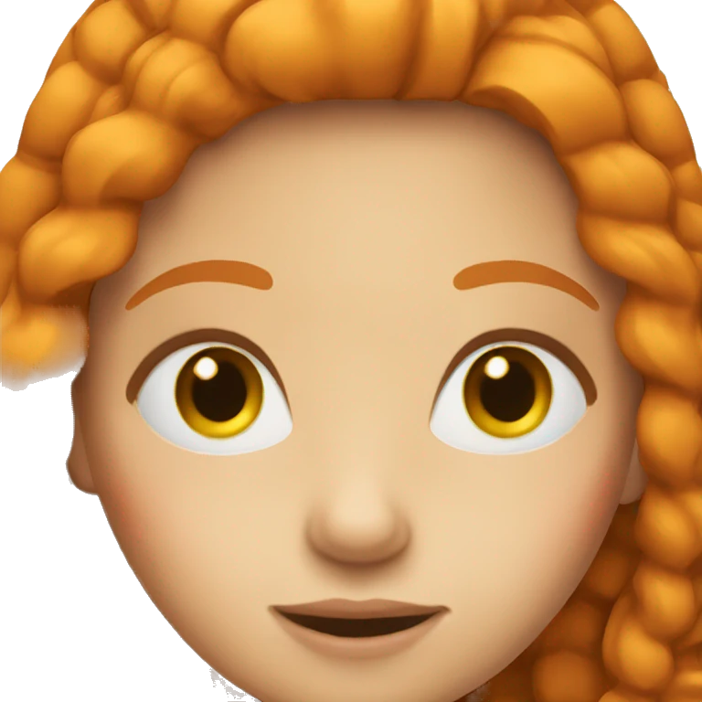 A ginger girl emoji