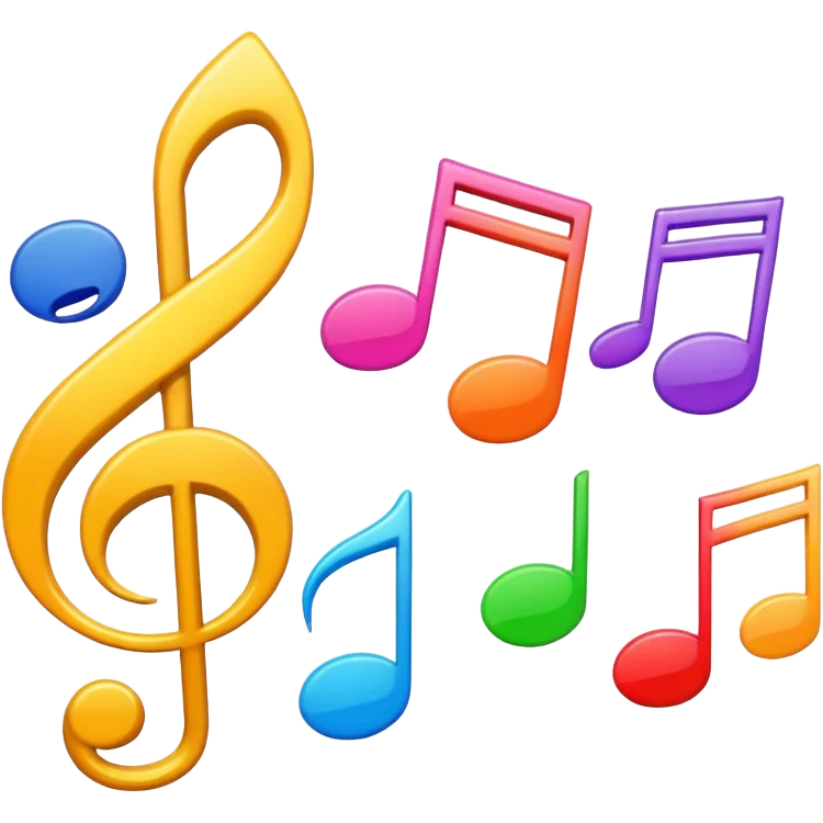 signos de musica de colores emoji