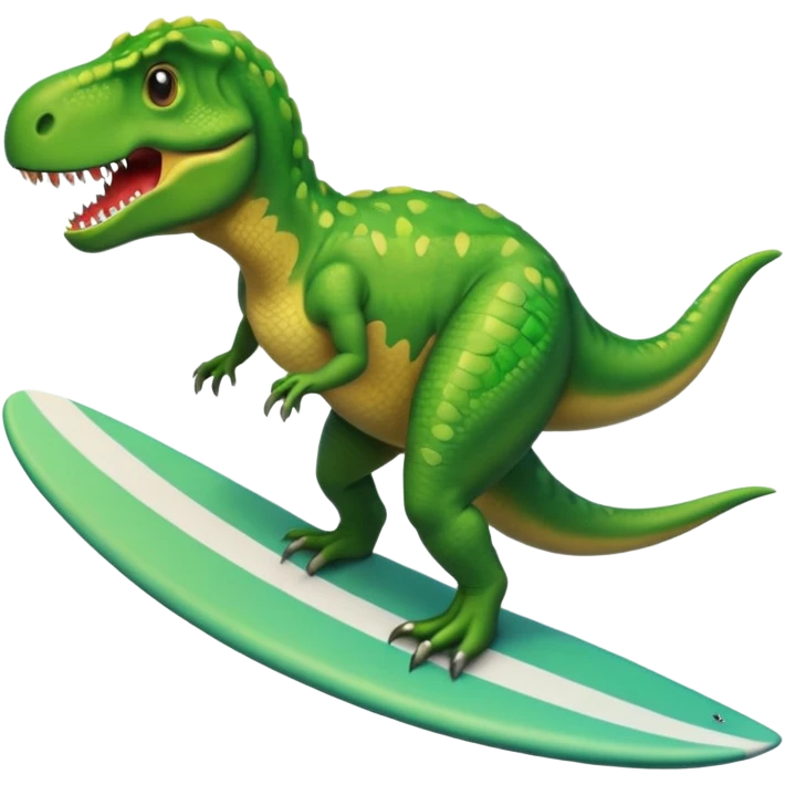 T-rex surfer  emoji
