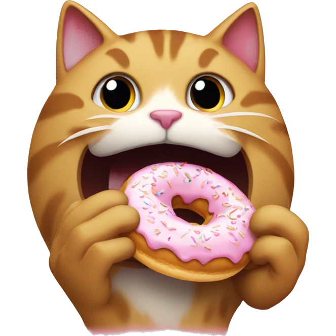 cat eatingdonut emoji