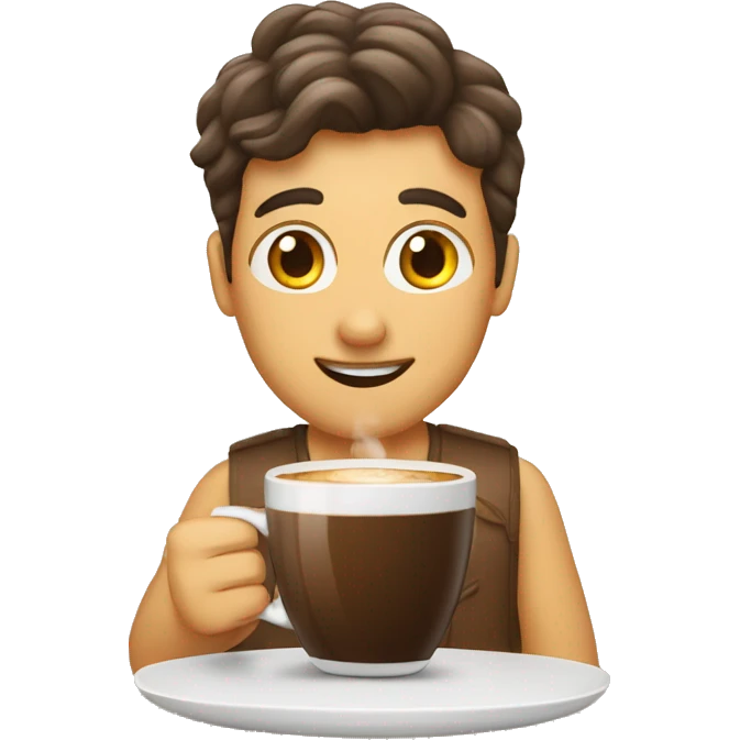 emoji tomando café da manhã emoji