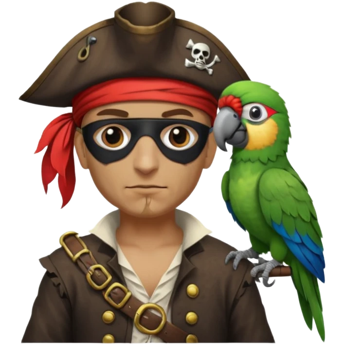 pirate and parrot emoji