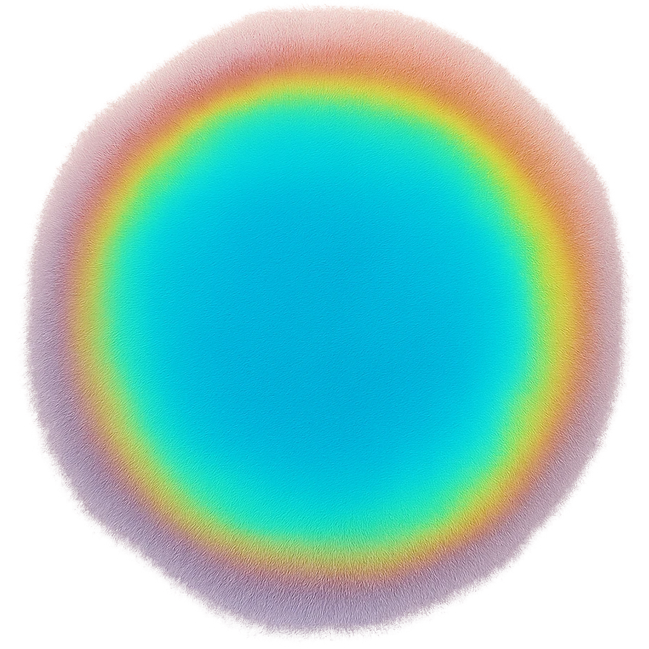 A circle in emoji style with a thermal camera effect, cyan color emoji