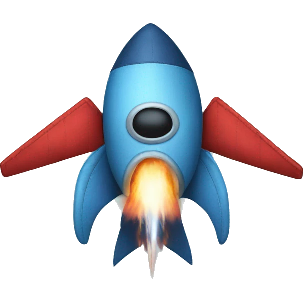 Stitch inside a rocket emoji