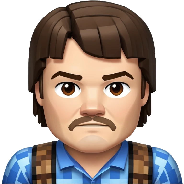 Jack Black as Steve from Minecraft emoji