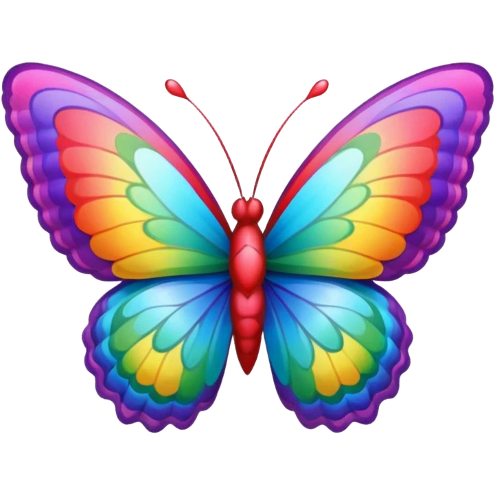 heart with rainbow butterfly emoji