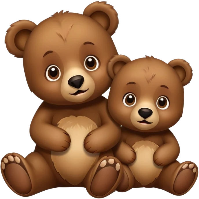 two little bears  emoji