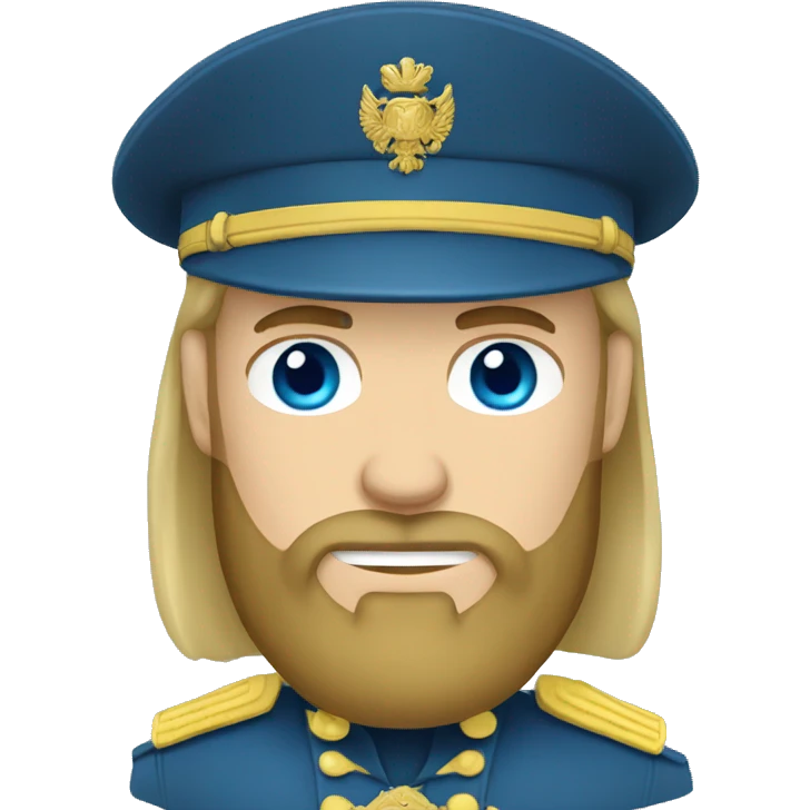 ukrainian military man with blonde with a beard and blue eyes who looks like ragnar lodbrok emoji