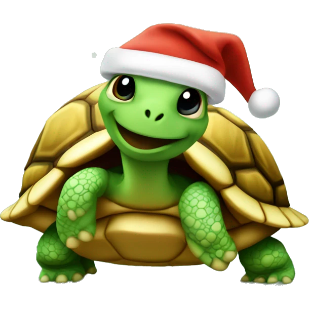 Cute christmas turtule   emoji