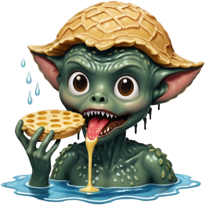 Deomgorgon from Stranger things eating eggos emoji