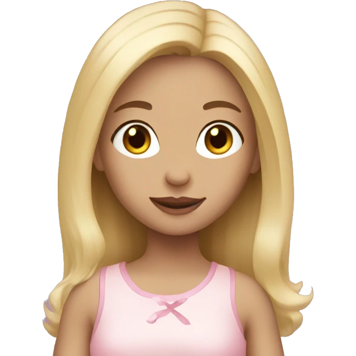 girl  with blond hair and bunny emoji