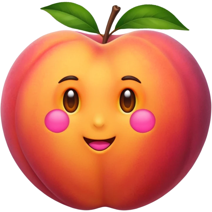 Juicy peach emoji