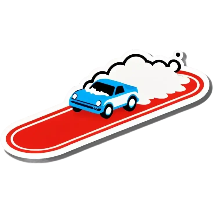 Rennstrecke mit Schnee in Winter emoji