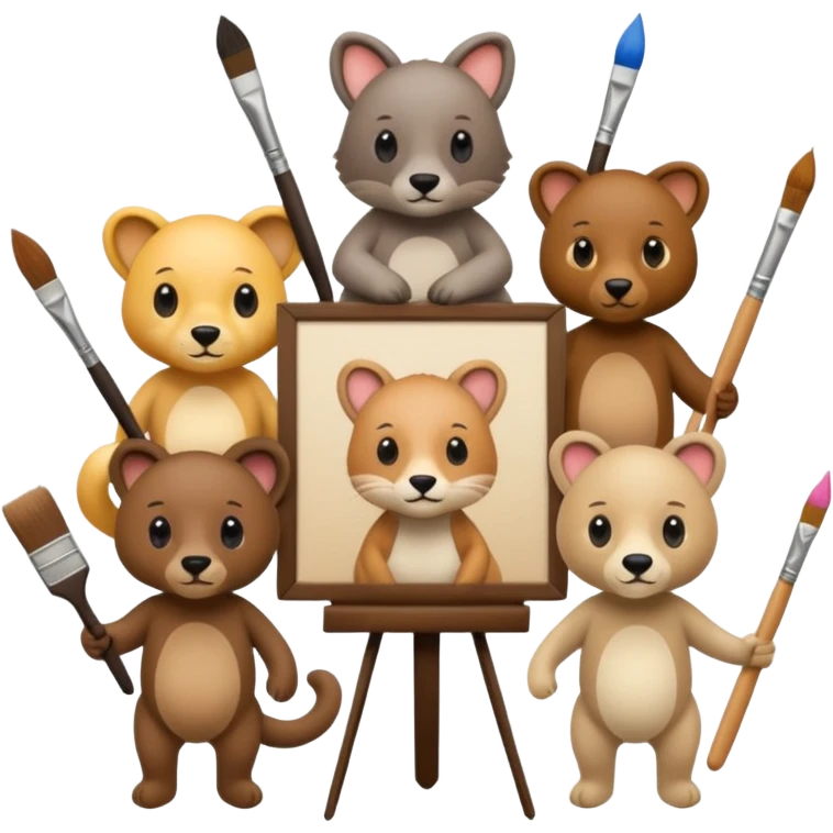 aniamls as painter emoji